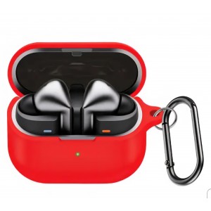 Husa protectie casti wireless, THD, compatibila Samsung Galaxy Buds3 FE, rosie