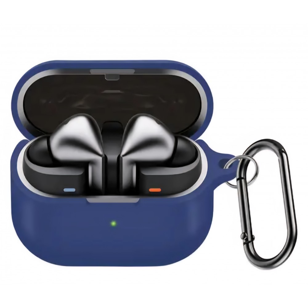 Husa protectie casti wireless, THD, compatibila Samsung Galaxy Buds3 FE, albastru denim