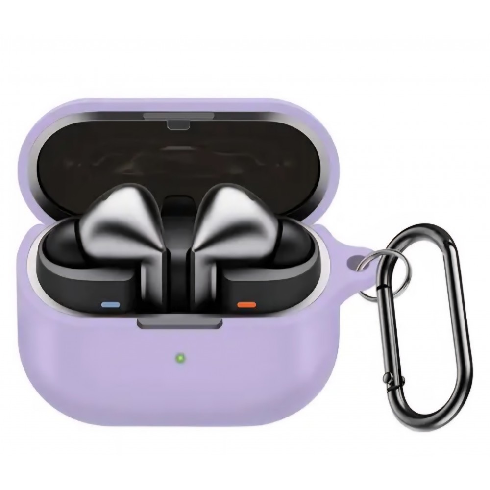 Husa protectie casti wireless, THD, compatibila Samsung Galaxy Buds3 FE, mov