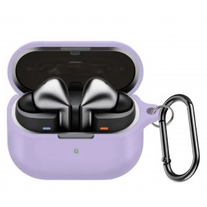 Husa protectie casti wireless, THD, compatibila Samsung Galaxy Buds3 FE, mov