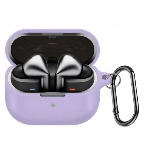 Husa protectie casti wireless, THD, compatibila Samsung Galaxy Buds3 FE, mov