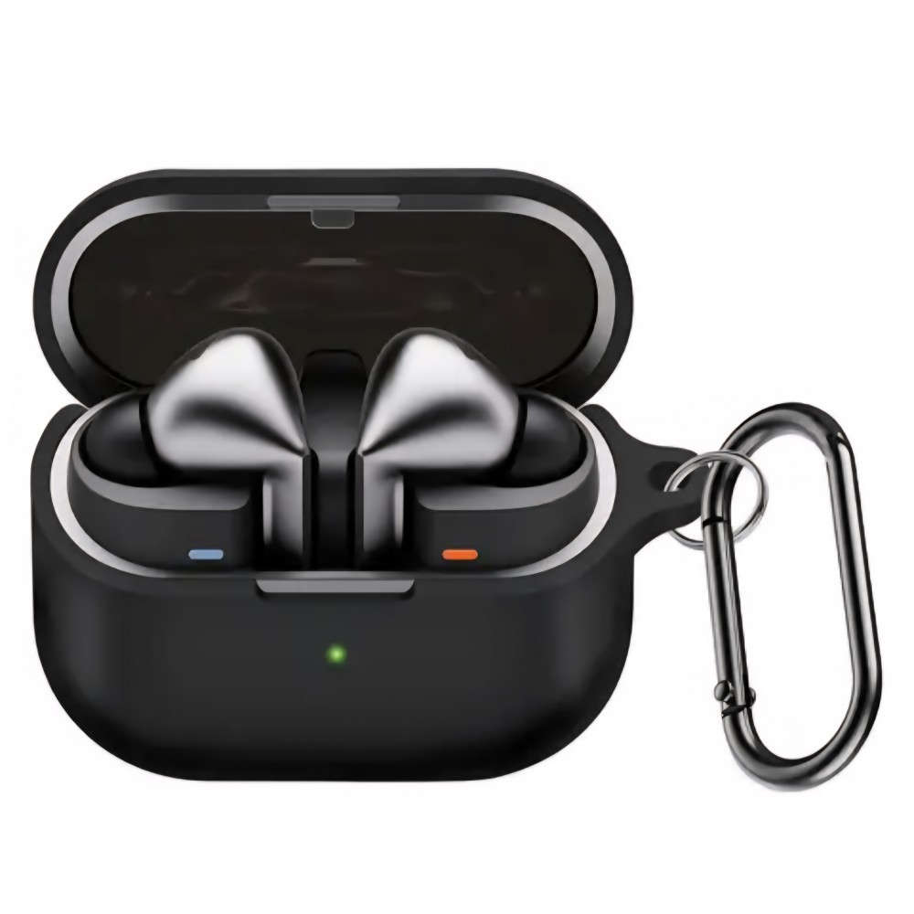 Husa protectie casti wireless, THD, compatibila Samsung Galaxy Buds3 FE, neagra