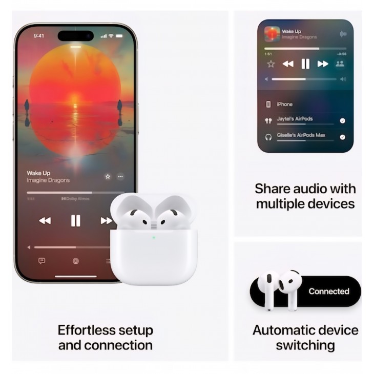 Casti Apple AirPods 4, White