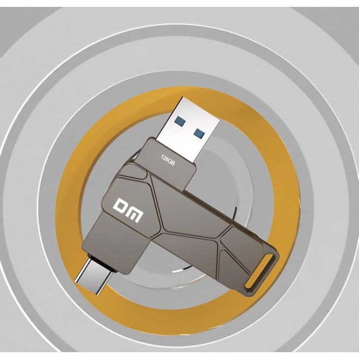 Stick USB Drive, DM PD198, capacitate 256GB, dublu conector USB-C & USB-A, compatibil iPhone 17,16, MacBook Pro,Air, Samsung