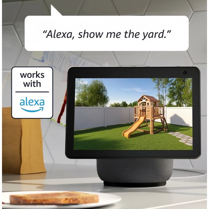 Camera de supraveghere wireless Blink Outdoor 4, rezolutie 1080p HD, viziune nocturna infrarosu, comunicare bidirectionala, autonomie pana la 2 ani, rezistenta la intemperii