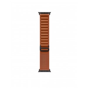 Curea smartwatch, THD, Alpine Loop, compatibila Apple Watch Ultra3 49 mm, Apple Watch 46 mm seria 11, Apple Watch SE3, catarama neagra, maro teracota