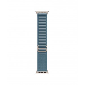 Curea smartwatch, THD, Alpine Loop, compatibila Apple Watch Ultra3 49 mm, Apple Watch 46 mm seria 11, Apple Watch SE3, catarama gri, albastru deschis