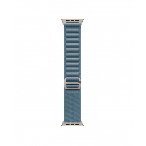 Curea smartwatch, THD, Alpine Loop, compatibila Apple Watch Ultra3 49 mm, Apple Watch 46 mm seria 11, Apple Watch SE3, catarama gri, albastru deschis