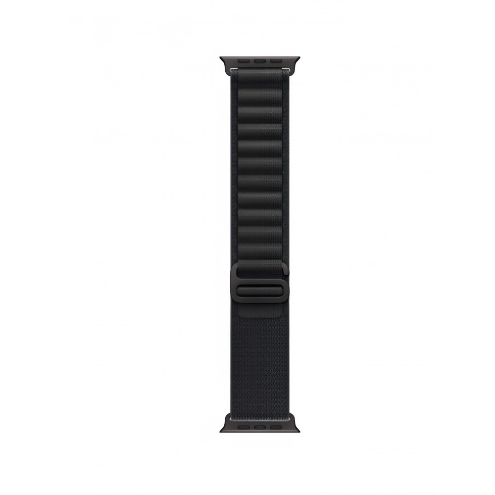 Curea smartwatch, THD, Alpine Loop, compatibila Apple Watch Ultra3 49 mm, Apple Watch 46 mm seria 11, Apple Watch SE3, catarama neagra, negru dark