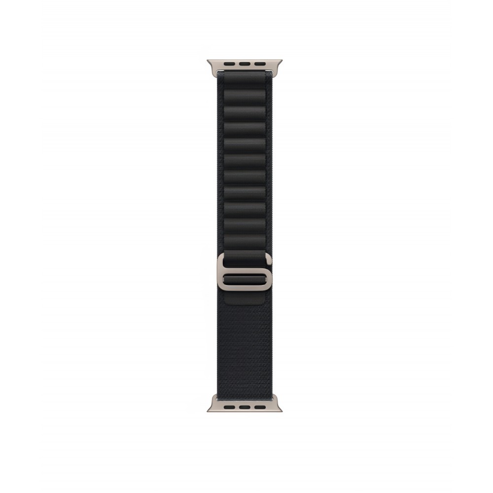 Curea smartwatch, THD, Alpine Loop, compatibila Apple Watch Ultra3 49 mm, Apple Watch 46 mm seria 11, Apple Watch SE3, catarama gri, negru dark