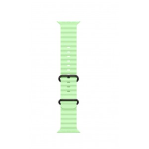 Curea smartwatch, THD, Oceanic Loop, compatibila Apple Watch Ultra3 49 mm, Apple Watch 46 mm seria 11, Apple Watch SE3, marime universala, verde neon, catarama neagra