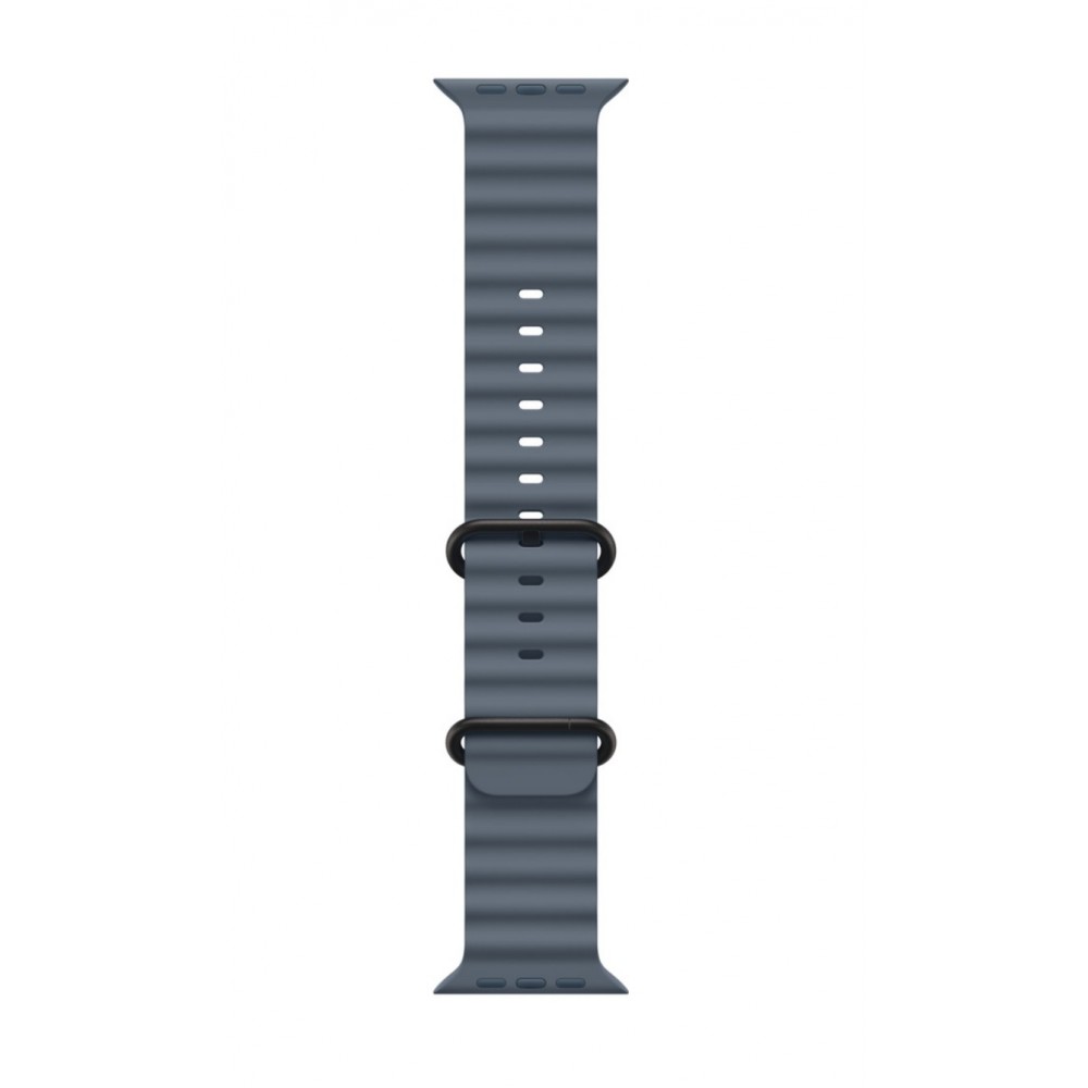 Curea smartwatch, THD, Oceanic Loop, compatibila Apple Watch Ultra3 49 mm, Apple Watch 46 mm seria 11, Apple Watch SE3, marime universala, catarama neagra, albastru anchor