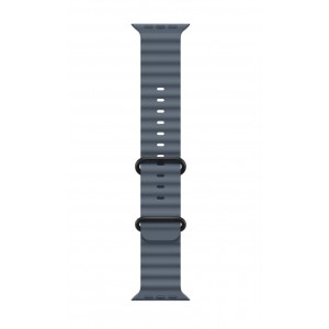 Curea smartwatch, THD, Oceanic Loop, compatibila Apple Watch Ultra3 49 mm, Apple Watch 46 mm seria 11, Apple Watch SE3, marime universala, catarama neagra, albastru anchor