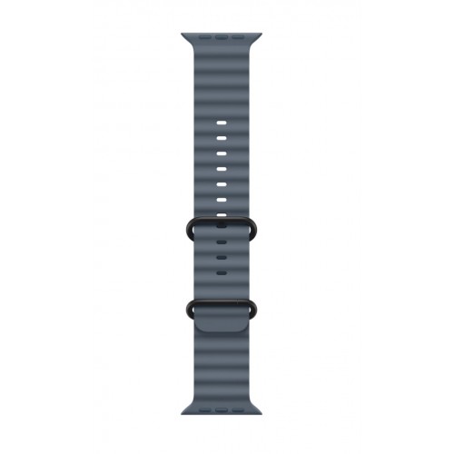Curea smartwatch, THD, Oceanic Loop, compatibila Apple Watch Ultra3 49 mm, Apple Watch 46 mm seria 11, Apple Watch SE3, marime universala, catarama neagra, albastru anchor