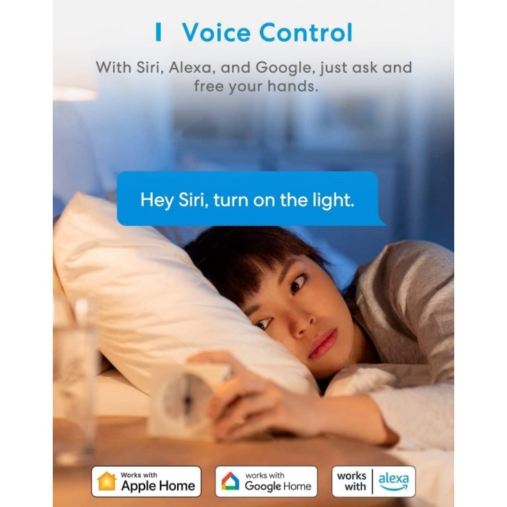 Set 2 Becuri Smart LED, Meross Smart Edison E27, vintage, control prin Apple HomeKit, Alexa, Google Home si SmartThings, reglabile, clasa de consum A