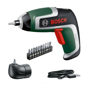 Surubelnita cordless, Bosch IXO 7, 3.6 V, 2.0 Ah, 5.5 Nm, cablu Micro-USB, atasament unghiular, autonomie pana la 190 suruburi