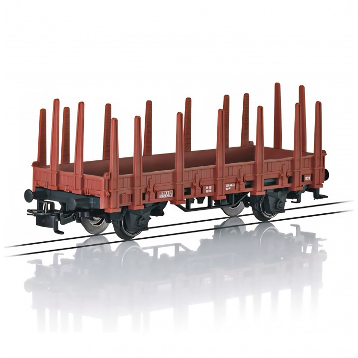 Vagon platformă Märklin 4459 Kbs Rungenwagen DB, scara HO, model feroviar Germania