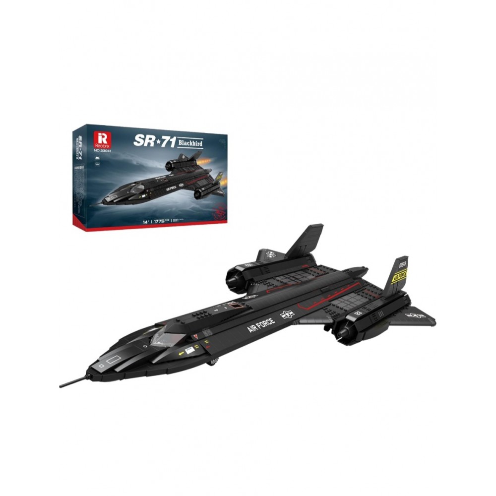 Set de construcție Reobrix SR-71 Blackbird 1775+ piese – Avion militar de recunoaștere, model detaliat pentru colecție și decor