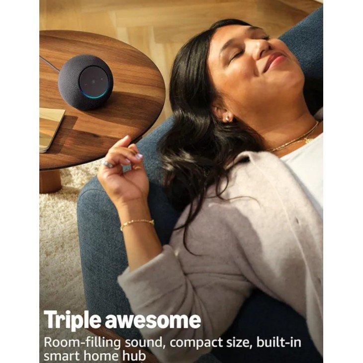 Boxa smart, Amazon Echo Dot Max 2026, asistent Alexa, hub smart home integrat, sunet puternic, graphite