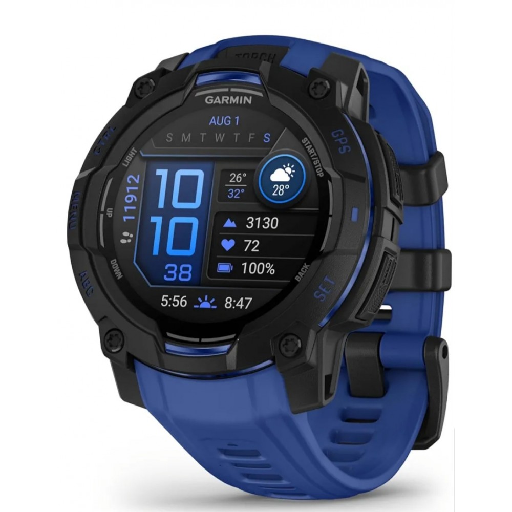 Smartwatch Garmin Instinct 3, 50mm, AMOLED, Albastru