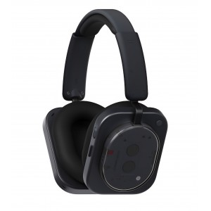 Casti Over the Ear Nothing Headphones (1), Wireless, Bluetooth, Adaptive ANC, Microfon, IPX2, Autonomie 80 ore, Black
