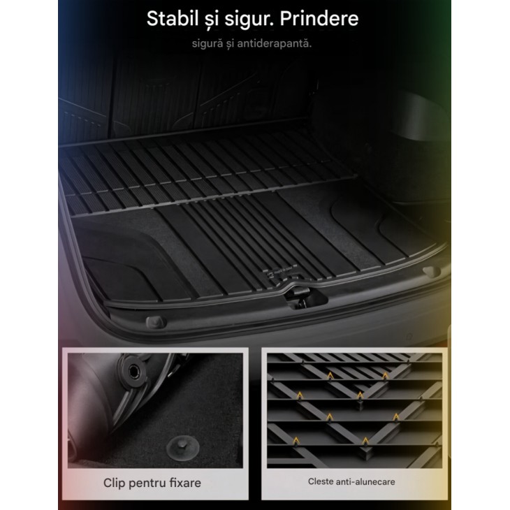 Set 4 covoroase premium pentru interior, 3W Auto Life, Tesla Model Y 2025-2026 Juniper Premium/Performance, all-weather Thorex, rezistenta marita la uzura.