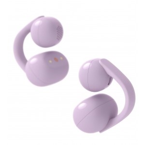 Casti Open-Ear Sony LinkBuds Clip WF-LC900B, True Wireless, Bluetooth, Fast Pair, IPX4, AI Voice Assist, Tap Control, 3 Moduri de Ascultare, Autonomie 37 ore, iOS si Android, Violet