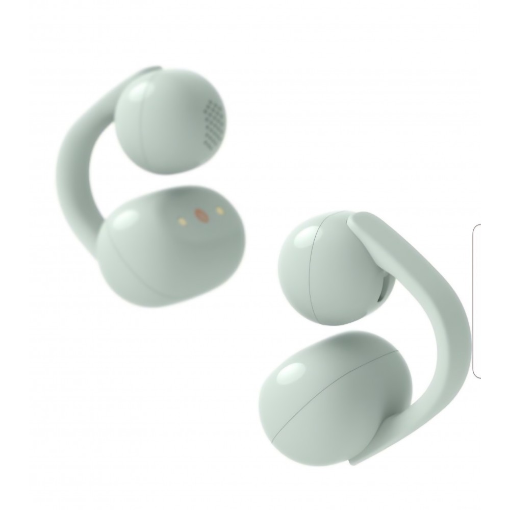 Casti Open-Ear Sony LinkBuds Clip WF-LC900B, True Wireless, Bluetooth, Fast Pair, IPX4, AI Voice Assist, Tap Control, 3 Moduri de Ascultare, Autonomie 37 ore, iOS si Android, Verde