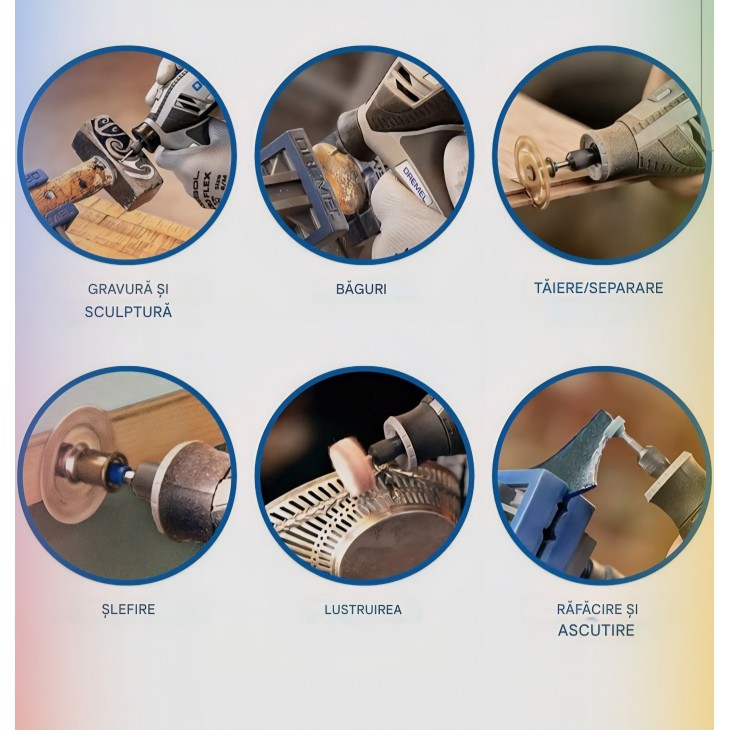 Unealta Rotativa Multifunctionala, Dremel 4250, putere 175W, 35 accesorii incluse, viteza variabila 5.000–35.000 rpm, motor cu electronica constanta pentru precizie maxima