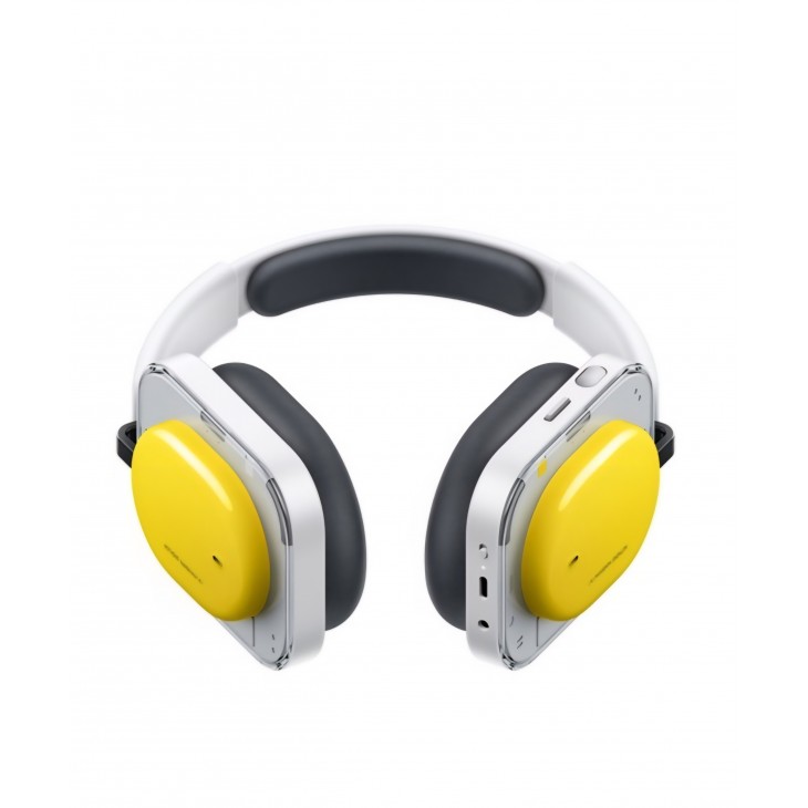 Casti Over-Ear Nothing Headphone (a), True Wireless, Bluetooth, Noise Cancelling,, Autonomie 135 ore, Dual Connection, Fast Charging, Galben