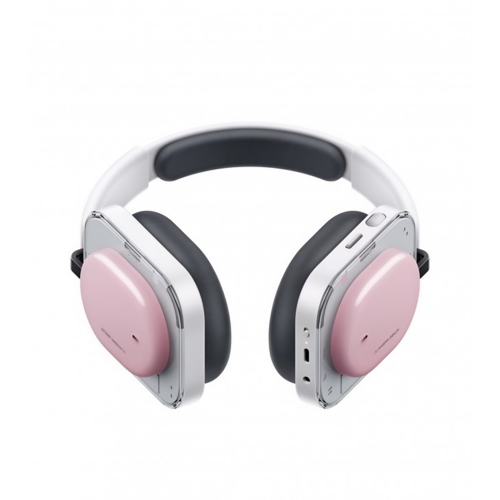 Casti Over-Ear Nothing Headphone (a), True Wireless, Bluetooth, Noise Cancelling,, Autonomie 135 ore, Dual Connection, Fast Charging, Roz