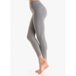 Colanti Sport Dama Gi&Gi Sports, talie Inalta, material Ribbed Elastic, Fitness, Yoga, Sala, anti-miros, respirabili, ultra-usori, marimea L (42), inaltime 170-175 cm, talie 76-82 cm, copase 100-106 cm, gri