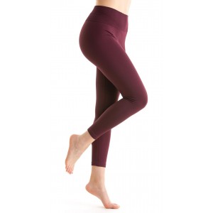 Colanti Sport Dama Gi&Gi Sports, talie Inalta, material Ribbed Elastic, Fitness, Yoga, Sala, anti-miros, respirabili, ultra-usori, marimea L (42), inaltime 170-175 cm, talie 76-82 cm, copase 100-106 cm, bordo