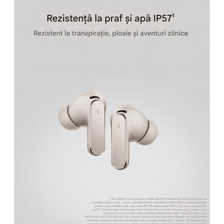Casti HUAWEI FreeBuds Pro 5, True Wireless Bluetooth, In-Ear, Microfon AI, Active Noise Cancelling, Apeluri Clare, Rezistenta IP57, Autonomie pana la 38h, Carcasa incarcare wireless, Auriu