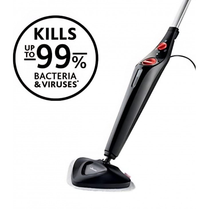 Aparat de curatat cu abur, VILEDA Steam Plus, 3 moduri operare, timp incalzire 15sec, capacitate 0.4L, Negru