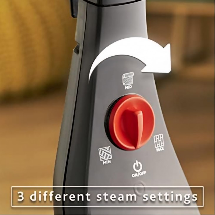 Aparat de curatat cu abur, VILEDA Steam Plus, 3 moduri operare, timp incalzire 15sec, capacitate 0.4L, Negru