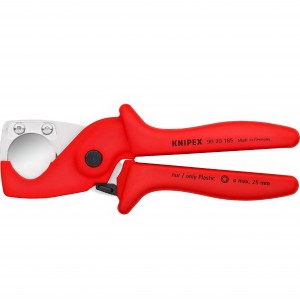 Cutter profesional pentru tevi si furtunuri, Knipex 90 20 185, 185 mm, taiere precisa plastic si conducte, manere ranforsate, original Germania