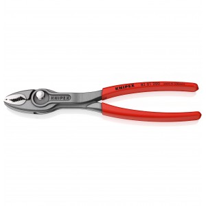 Cleste profesional prindere frontala si laterala, Knipex TwinGrip 82 01 200, 200 mm, prindere pe suruburi uzate, dinti intariti, manere antiderapante, otel calit, original Germania