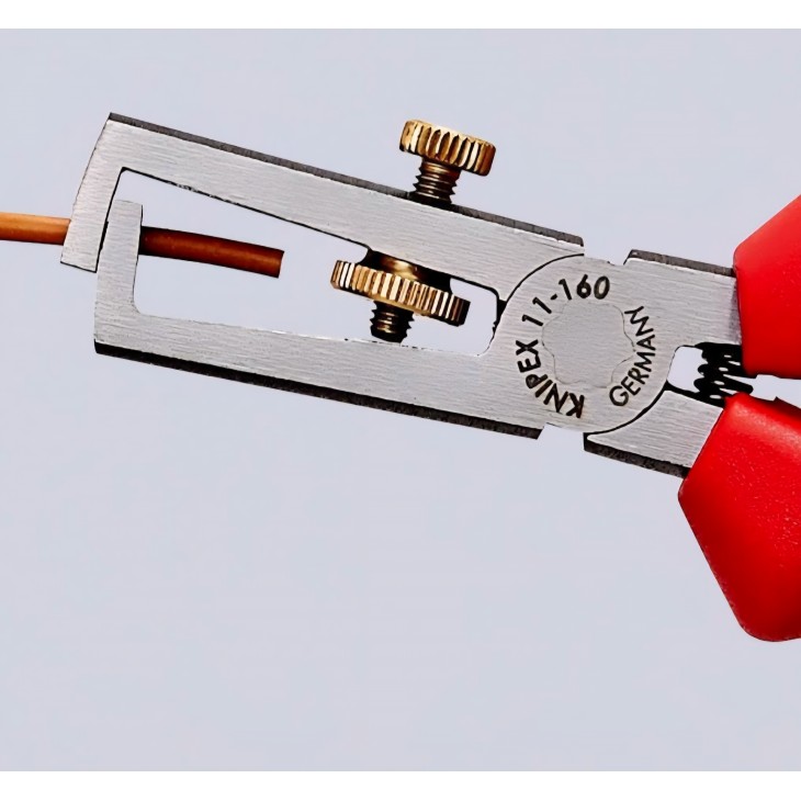 Cleste decapator KNIPEX 11 02 160, manere ergonomice multi-component, pentru dezizolare precisa a cablurilor, uz profesional