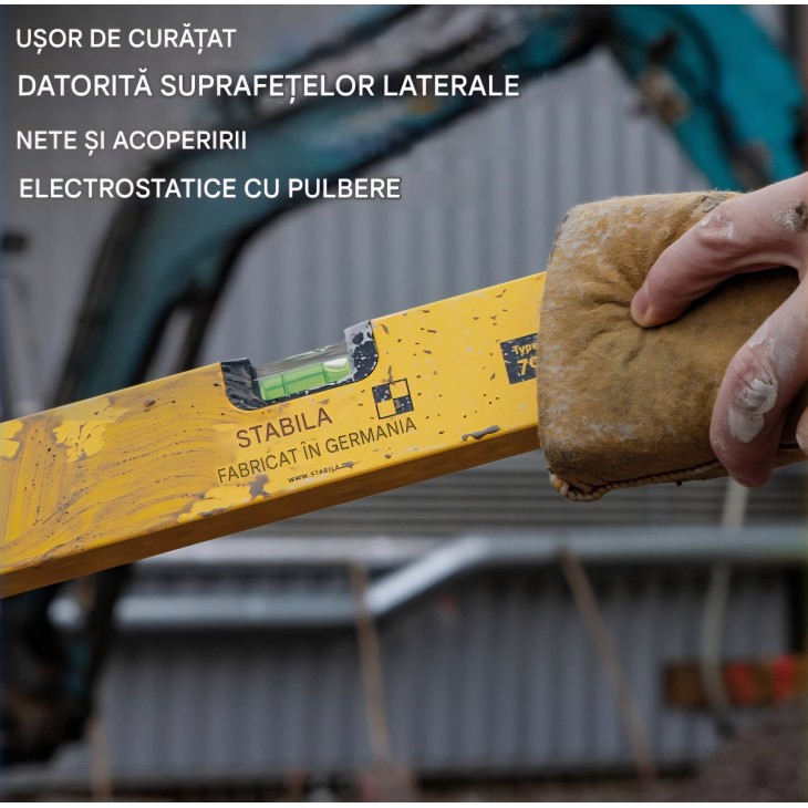 Set nivele cu bula 3 piese STABILA Spirit Level Prime Set 70, 100/60/30 cm, precizie ridicata, capace protectie, fabricate in Germania