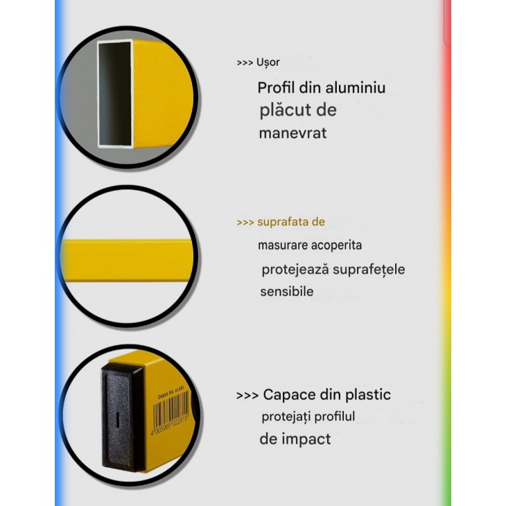 Nivela cu bula 30 cm STABILA Type 70, profil aluminiu usor, 1 fiola orizontala + 1 verticala, precizie germana