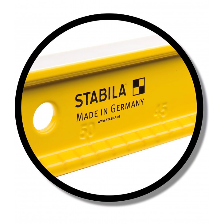 Nivela profesionala 80 cm STABILA Type 82 S, profil aluminiu turnat, scala metrica, 1 fiola orizontala + 1 verticala, 2 manere integrate