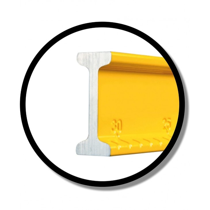 Nivela profesionala 80 cm STABILA Type 82 S, profil aluminiu turnat, scala metrica, 1 fiola orizontala + 1 verticala, 2 manere integrate