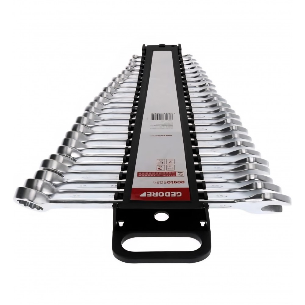 Set chei combinate GEDORE red, gama 6–32 mm, finisaj crom satinat, otel crom-vanadiu, trusa profesionala pentru mecanica si intretinere