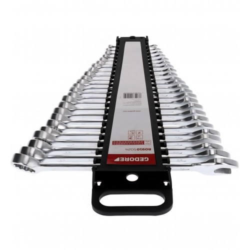 Set chei combinate GEDORE red, gama 6–32 mm, finisaj crom satinat, otel crom-vanadiu, trusa profesionala pentru mecanica si intretinere