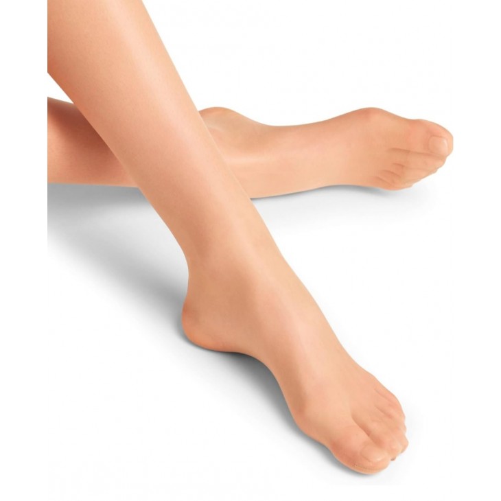 Ciorapi dama, Falke Silky Smooth 15 DEN, tip stay-up, transparenti luciosi, rezistenti la rupere, banda silicon antialunecare, material moale, marimea L, numar picior 40-41, inaltime 165-180 cm, greutate  59-79 kg, banda nude cu decoratiuni