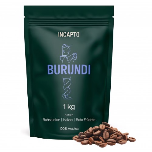 Cafea boabe Incapto Specialty Coffee 1 kg, Single Origin Burundi Buhinyuza Nyagishiru, 100% Arabica pentru espresso, scor 87.75 puncte SCA, prajire traditionala
