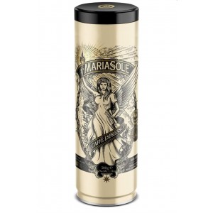 Cafea boabe Mariasole Caffè Espresso 500 g, cutie metalica premium, prajire traditionala pe foc de lemne in Sicilia, pentru espressoare automate si portafiltru