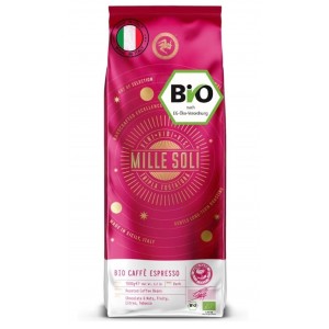 Cafea boabe MilleSoli Organic Espresso 1 kg, 100% bio Arabica & Robusta, prajire tripla traditionala in Sicilia, premium