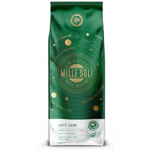 Cafea boabe MilleSoli Caffè Crema 1 kg, prajire tripla traditionala, crema perfecta, aciditate redusa, pentru espressoare automate si portafiltru